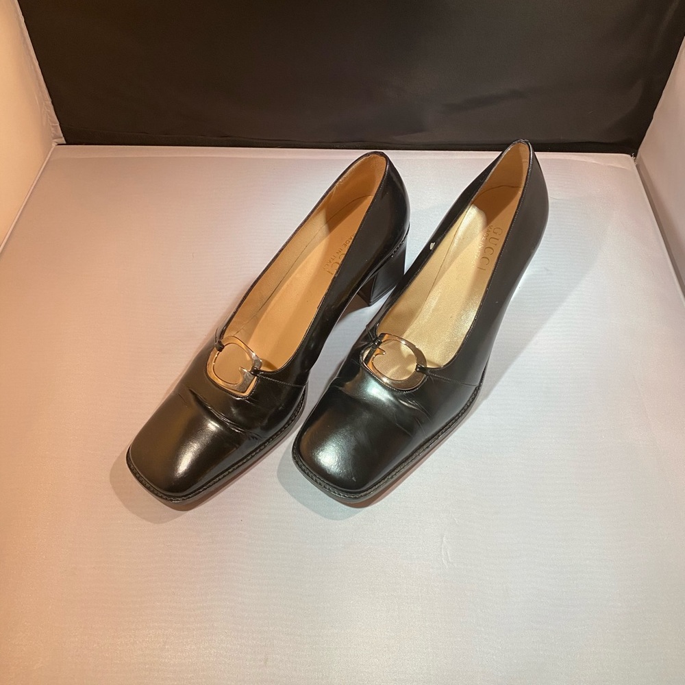 Gucci block heels